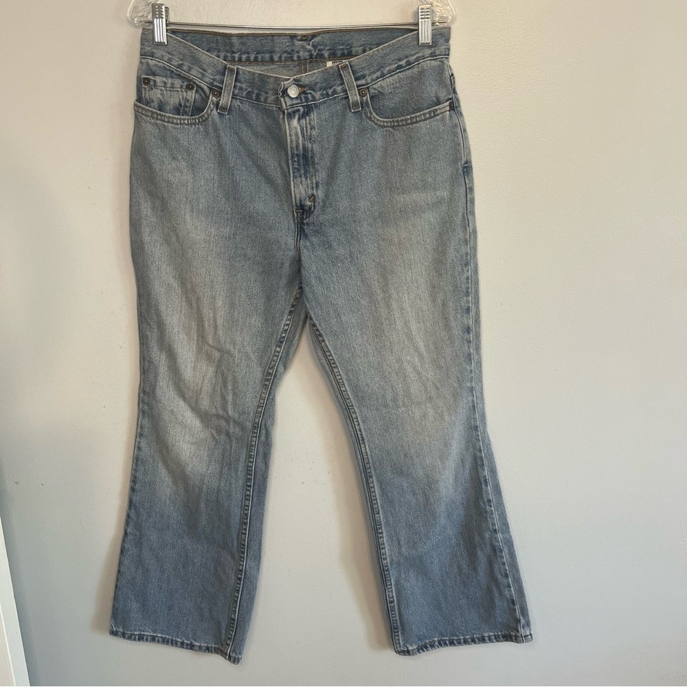 Vintage Levi's Womens Low Rise Bootcut Jeans 515 Petite Sz 14 light Wash USA Y2K